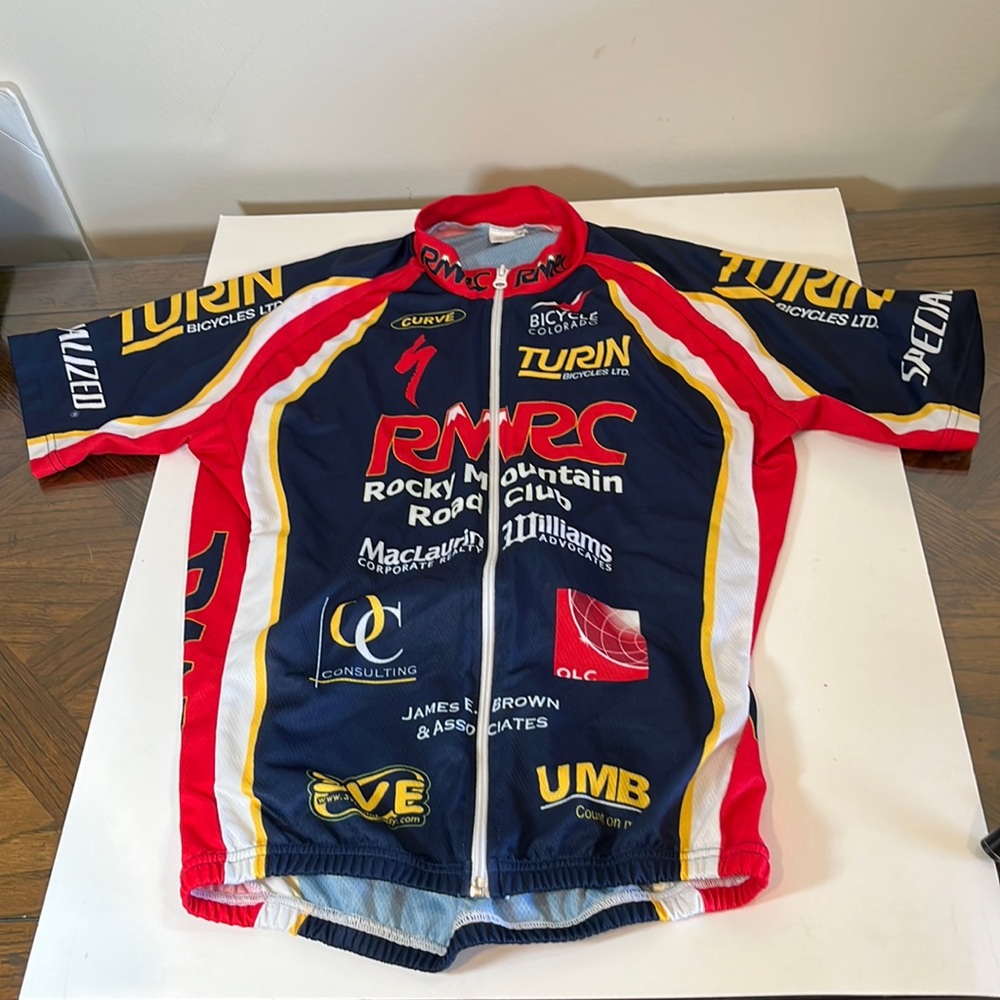 Curve Cycling Jersey Short sleeve Full Zip Rocky Mountain Road Club Size Large